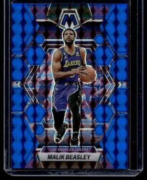 _10 2022 Panini Mosaic Los Angeles Lakers #53 Malik Beasley 164/199 Blue Prizm