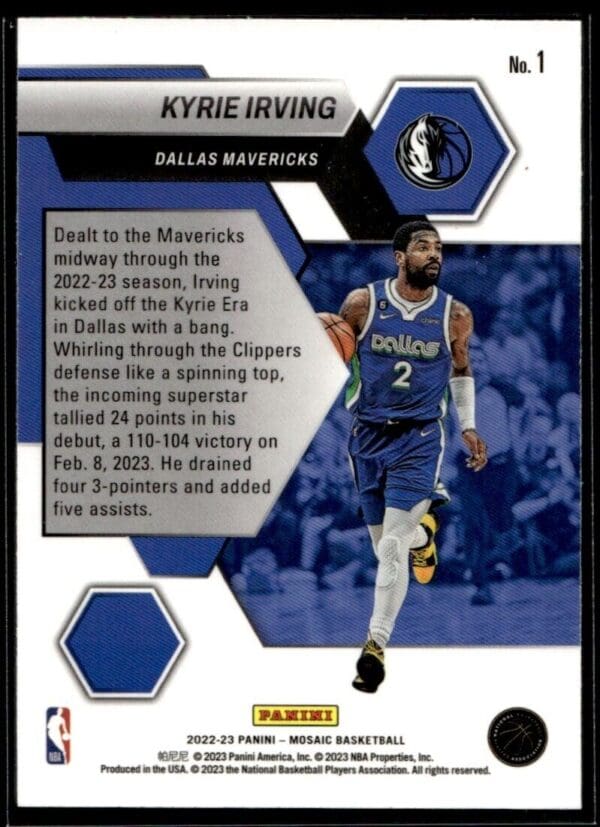 2022 Panini Mosaic Dallas Mavericks #1 Kyrie Irving