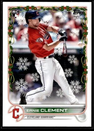 2022 Topps Holiday Cleveland Guardians #HW11 Ernie Clement RC Rookie