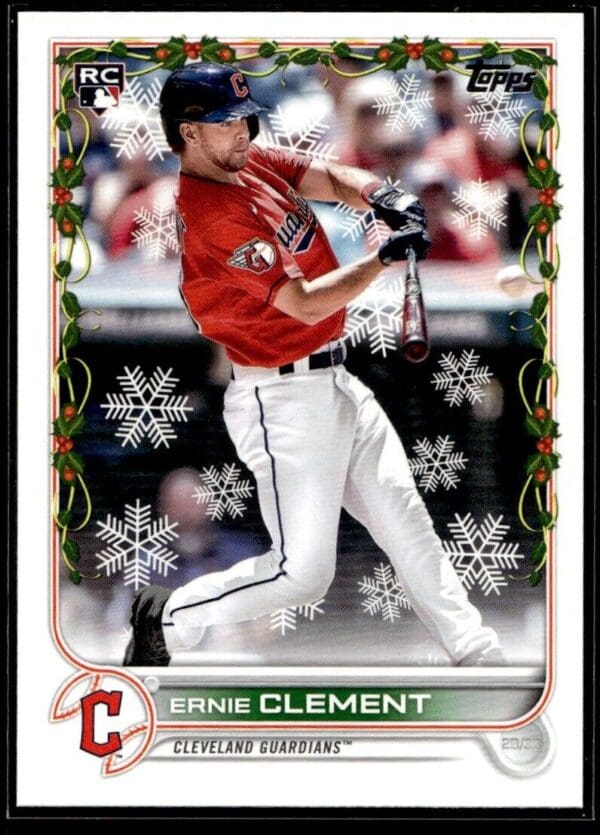 2022 Topps Holiday Cleveland Guardians #HW11 Ernie Clement RC Rookie