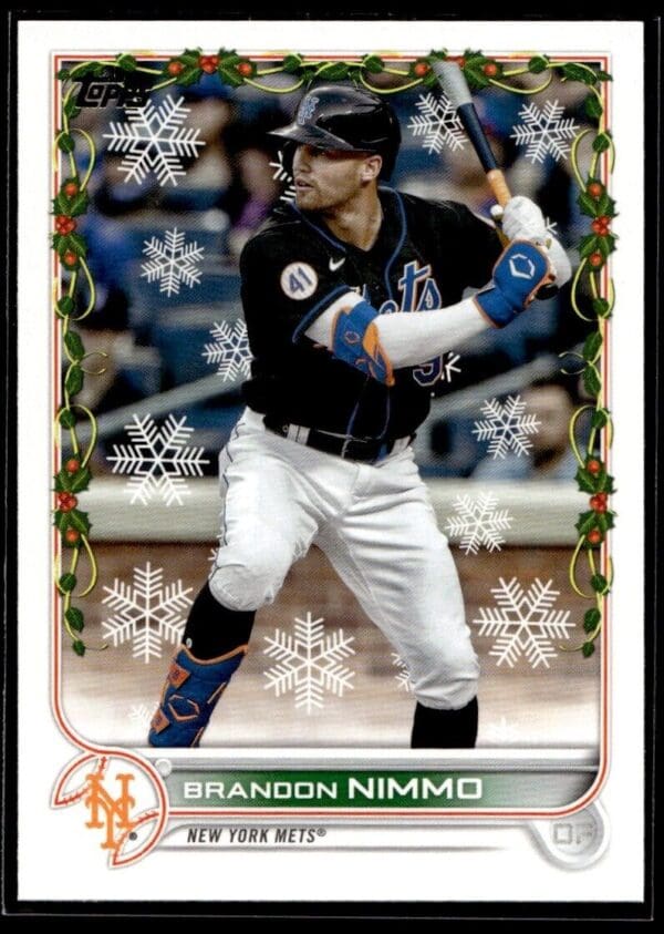 _10 2022 Topps Holiday New York Mets #HW53 Brandon Nimmo