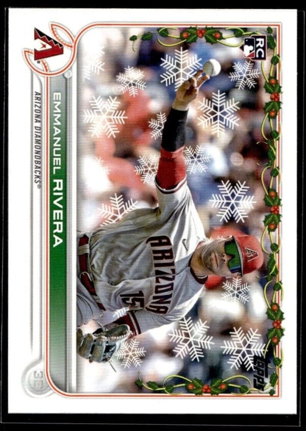 2022 Topps Holiday Arizona Diamondbacks #HW20 Emmanuel Rivera RC Rookie