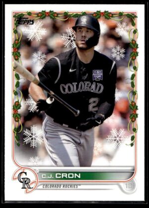 _10 2022 Topps Holiday Colorado Rockies #HW87 C.J. Cron