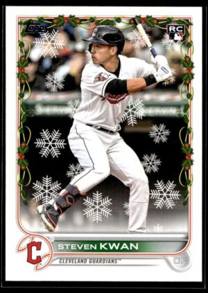 2022 Topps Holiday Cleveland Guardians #HW21 Steven Kwan RC Rookie