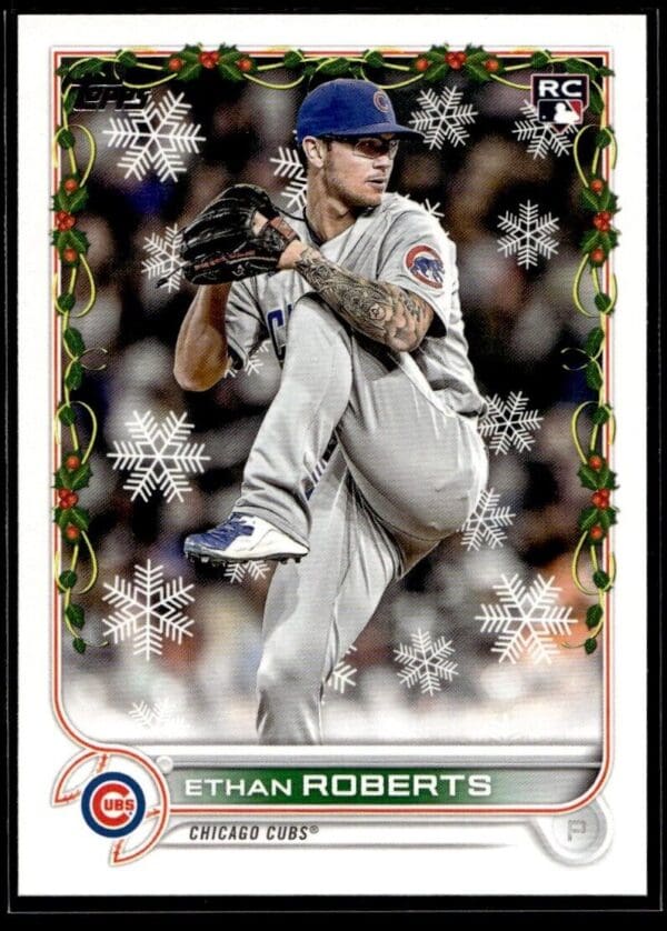 2022 Topps Holiday Chicago Cubs #HW92 Ethan Roberts RC Rookie