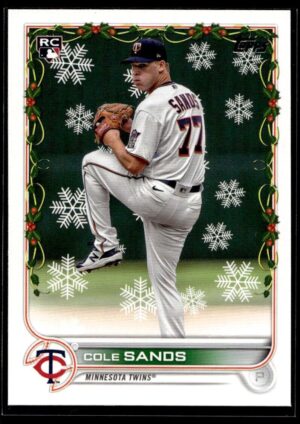 2022 Topps Holiday Minnesota Twins #HW37 Cole Sands RC Rookie