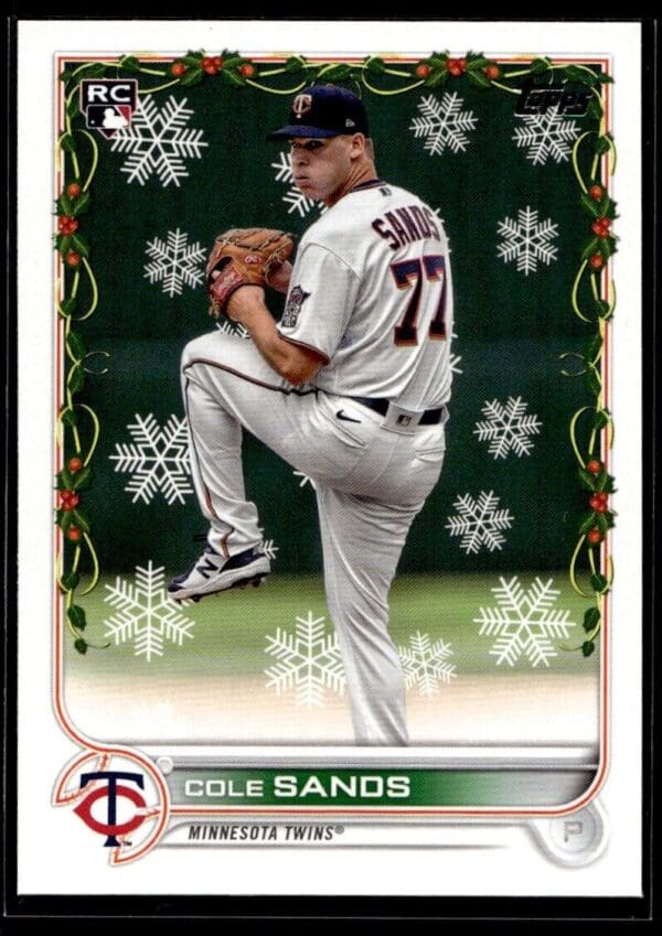 2022 Topps Holiday Minnesota Twins #HW37 Cole Sands RC Rookie