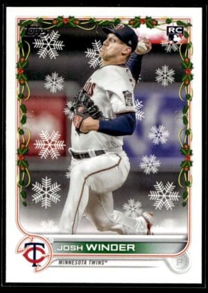 2022 Topps Holiday Minnesota Twins #HW140 Josh Winder RC Rookie