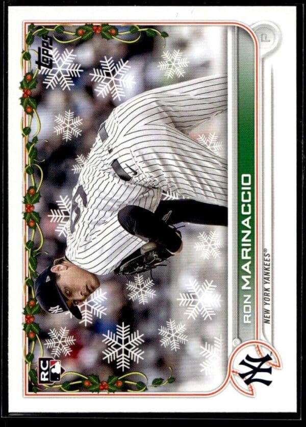 _10 2022 Topps Holiday New York Yankees #HW118 Ron Marinaccio RC Rookie