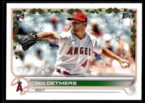 _10 2022 Topps Holiday Los Angeles Angels #HW147 Reid Detmers RC Rookie