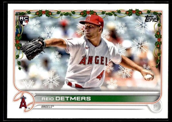 2022 Topps Holiday Los Angeles Angels #HW147 Reid Detmers RC Rookie