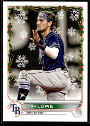 2022 Topps Holiday Tampa Bay Rays #87BA-JL Josh Lowe RC Rookie