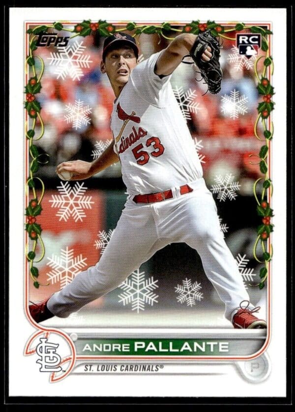 2022 Topps Holiday St. Louis Cardinals #HW141 Andre Pallante RC Rookie