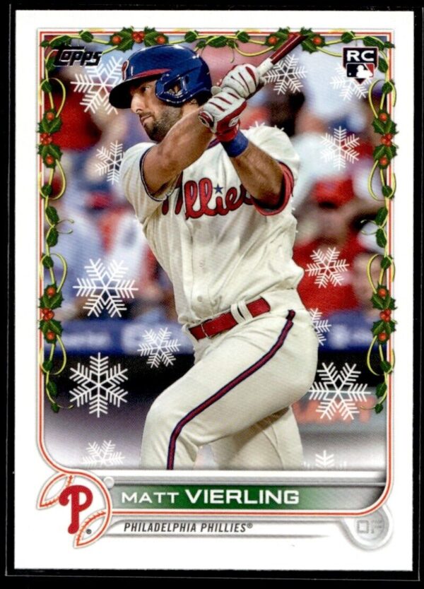 2022 Topps Holiday Philadelphia Phillies #HW137 Matt Vierling RC Rookie