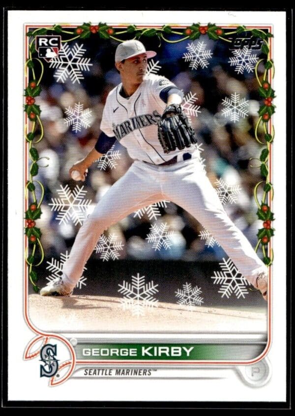 _10 2022 Topps Holiday Seattle Mariners #HW166 George Kirby RC Rookie