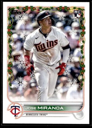 _10 2022 Topps Holiday Minnesota Twins #HW52 Jose Miranda RC Rookie