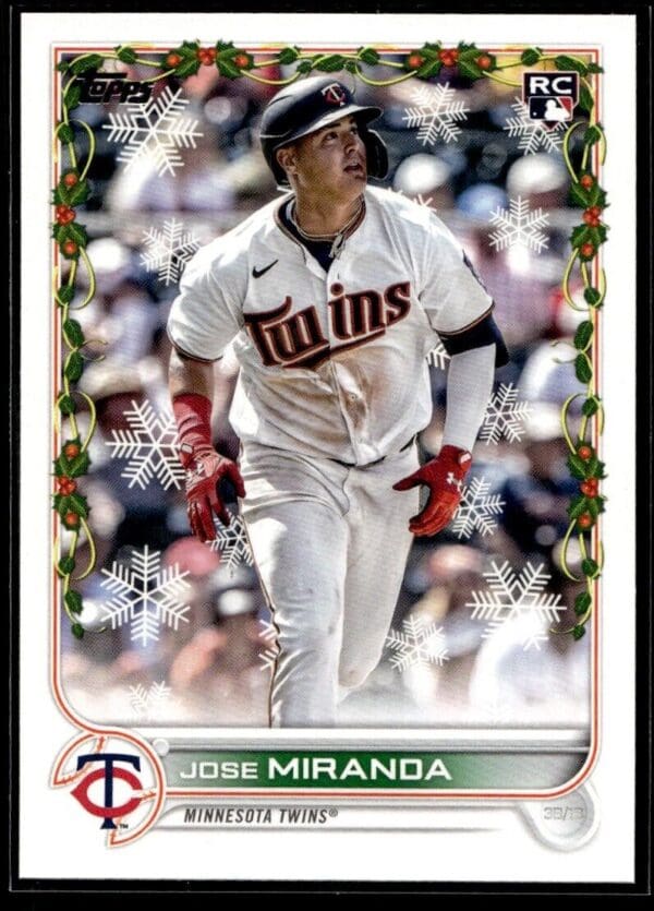 2022 Topps Holiday Minnesota Twins #HW52 Jose Miranda RC Rookie