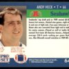 1990 Pro Set Super Bowl 160 Seattle Seahawks #647 Andy Heck