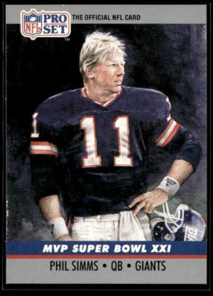 1990 Pro Set Super Bowl 160 New York Giants #21 Phil Simms