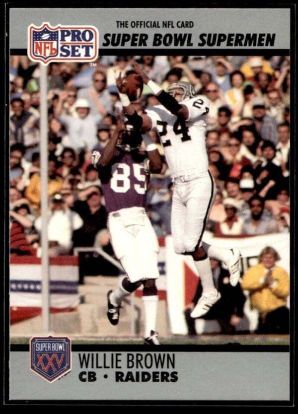 1990 Pro Set Super Bowl 160 Oakland Raiders #102 Willie Brown