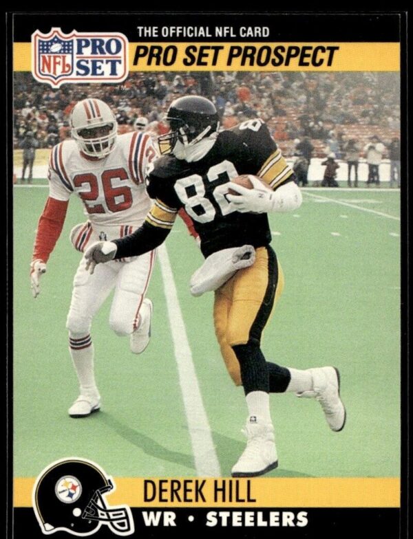 1990 Pro Set Super Bowl 160 Pittsburgh Steelers #748 Derek Hill