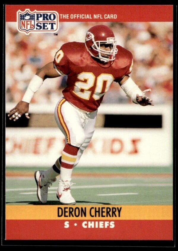 1990 Pro Set Super Bowl 160 Kansas City Chiefs #527 Deron Cherry