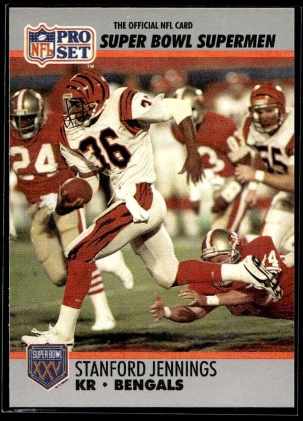 _10 1990 Pro Set Super Bowl 160 Cincinnati Bengals #126 Stanford Jennings