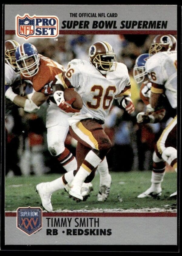 _10 1990 Pro Set Super Bowl 160 Washington Redskins #43 Timmy Smith