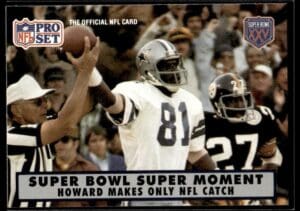 1990 Pro Set Super Bowl 160 Howard Makes Only NFL Catch #143 Super Bowl