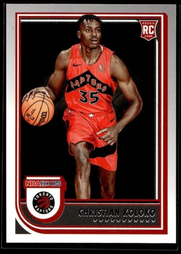 _10 2022 NBA Hoops Toronto Raptors #261 Christian Koloko RC Rookie