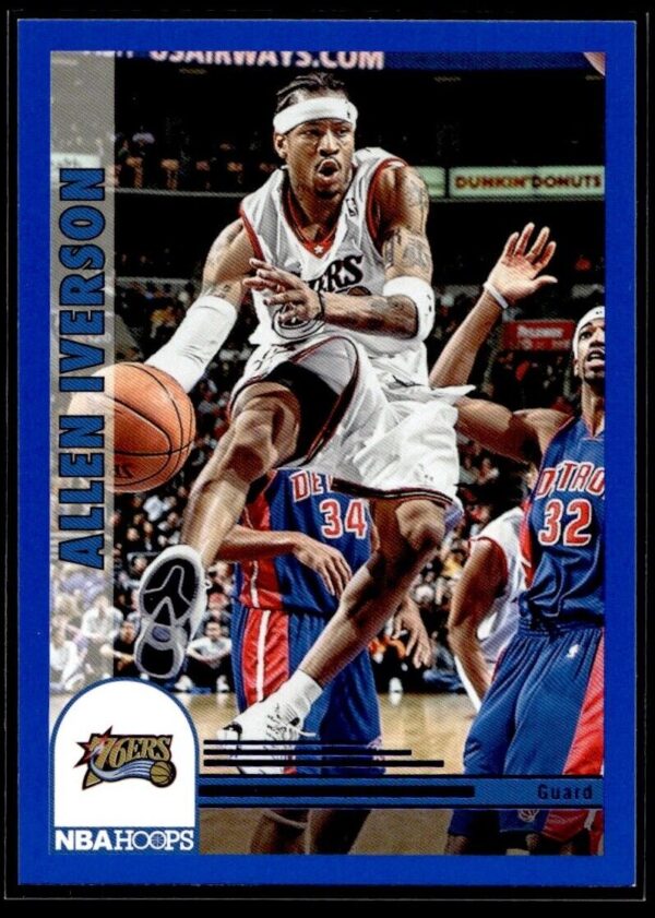 2022 NBA Hoops Philadelphia 76ers #297 Allen Iverson Tribute Blue
