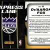 2021 Donruss Optic Express Lane Sacramento Kings #10 De'Aaron Fox