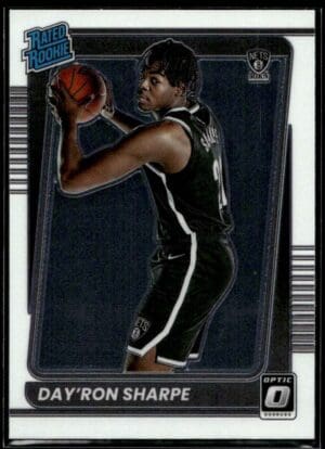 _10 2021 Donruss Optic Brooklyn Nets #215 Day'Ron Sharpe RC Rookie