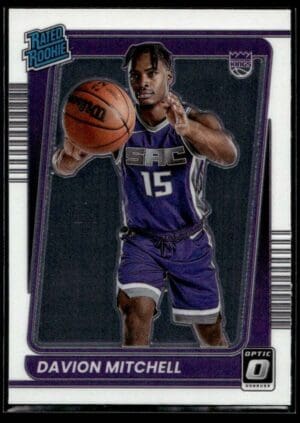 _10 2021 Donruss Optic Sacramento Kings #205 Davion Mitchell RC Rookie
