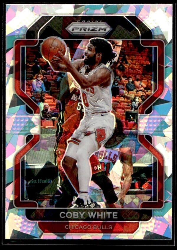 2021 Panini Prizm Cracked Ice Chicago Bulls #143 Coby White