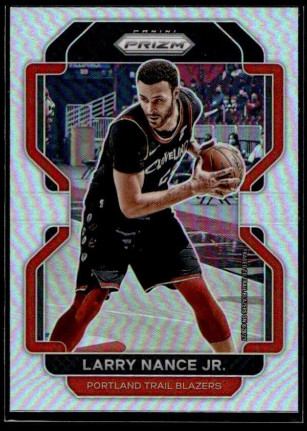 2021 Panini Prizm Portland Trail Blazers #126 Larry Nance Jr. Silver