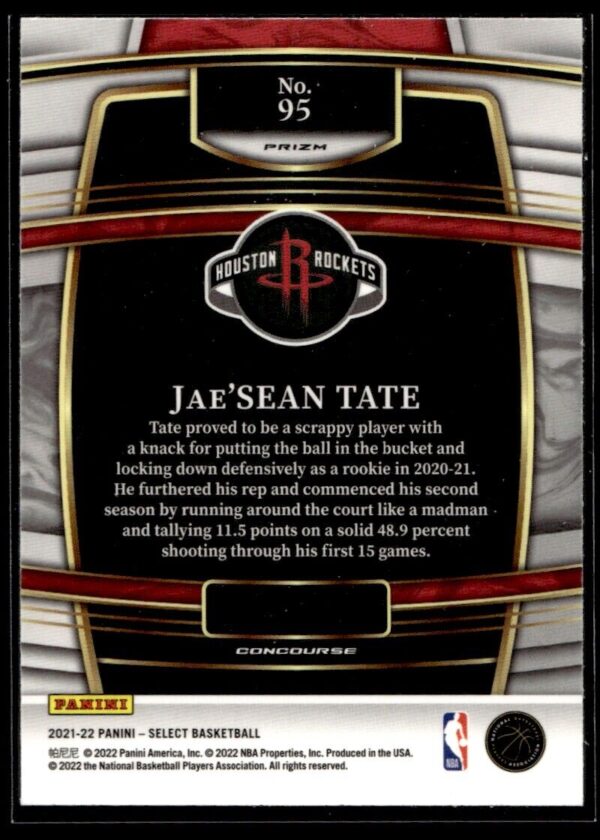 2021 Panini Select Houston Rockets #95 Jae'Sean Tate