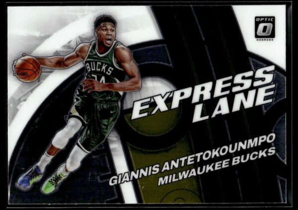2021 Donruss Optic Express Lane Milwaukee Bucks #3 Giannis Antetokounmpo