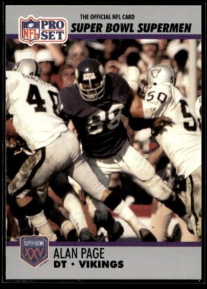 _10 1990 Pro Set Super Bowl 160 Minnesota Vikings #86 Alan Page