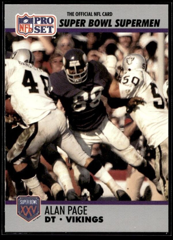 1990 Pro Set Super Bowl 160 Minnesota Vikings #86 Alan Page