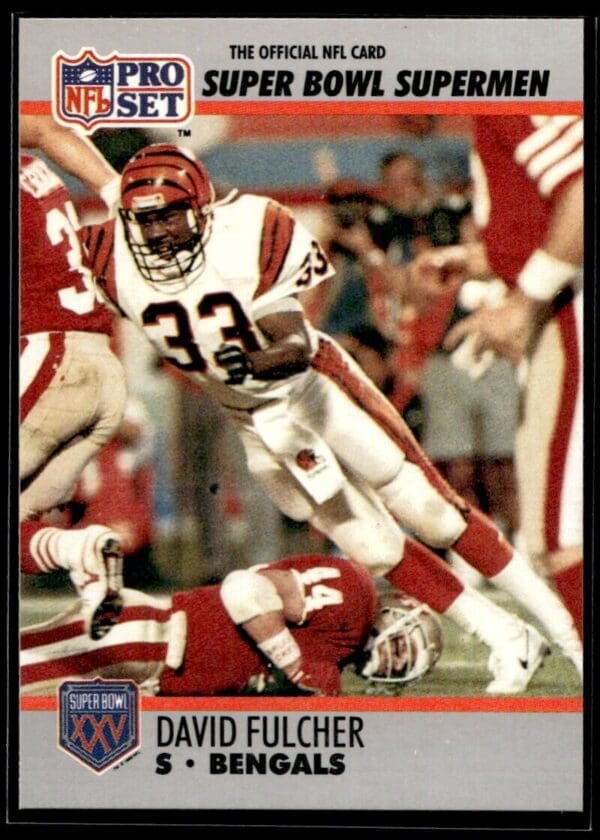 1990 Pro Set Super Bowl 160 Cincinnati Bengals #109 David Fulcher