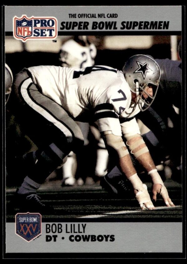 1990 Pro Set Super Bowl 160 Dallas Cowboys #85 Bob Lilly