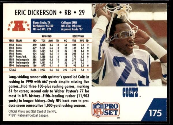 1991 Pro Set Indianapolis Colts #175 Indianapolis Colts