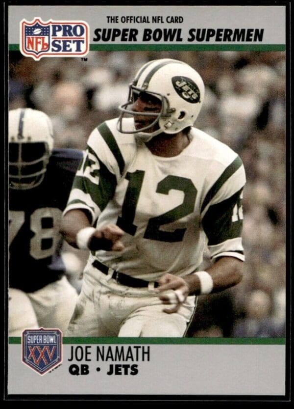 1990 Pro Set Super Bowl 160 New York Jets #34 Joe Namath