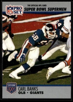 1990 Pro Set Super Bowl 160 New York Giants #94 Carl Banks