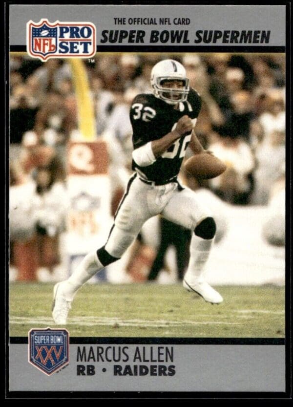 _10 1990 Pro Set Super Bowl 160 Los Angeles Raiders #38 Marcus Allen