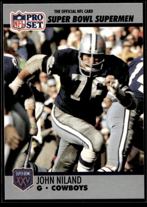 1990 Pro Set Super Bowl 160 Dallas Cowboys #68 John Niland