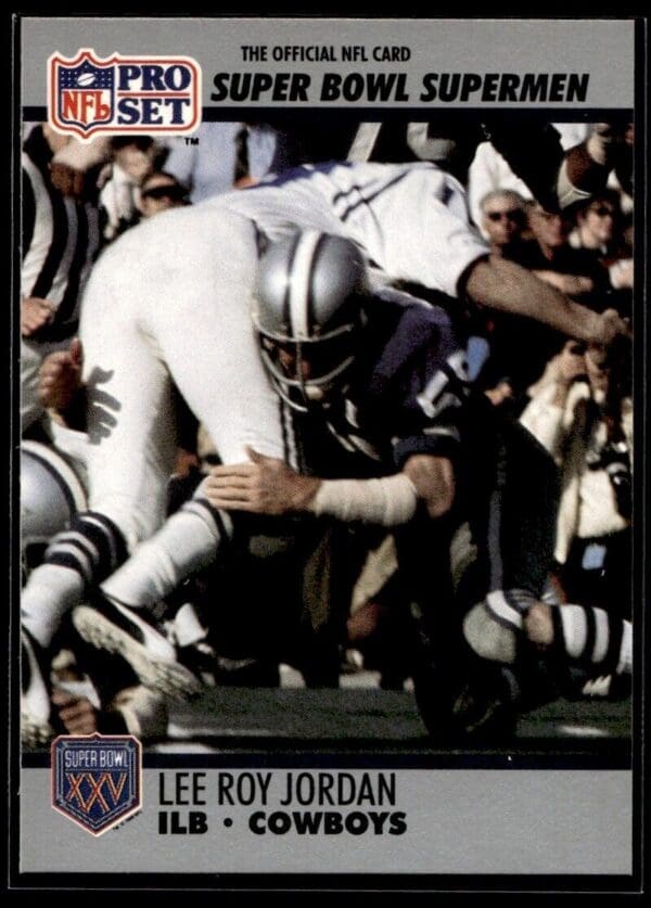 1990 Pro Set Super Bowl 160 Dallas Cowboys #89 Lee Roy Jordan