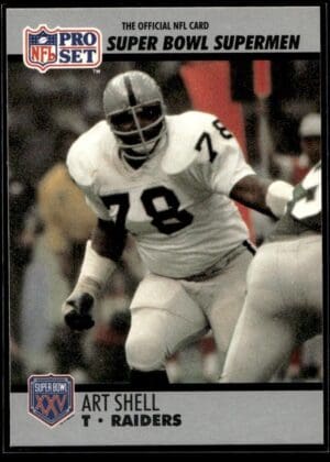 _10 1990 Pro Set Super Bowl 160 Oakland Raiders #60 Art Shell