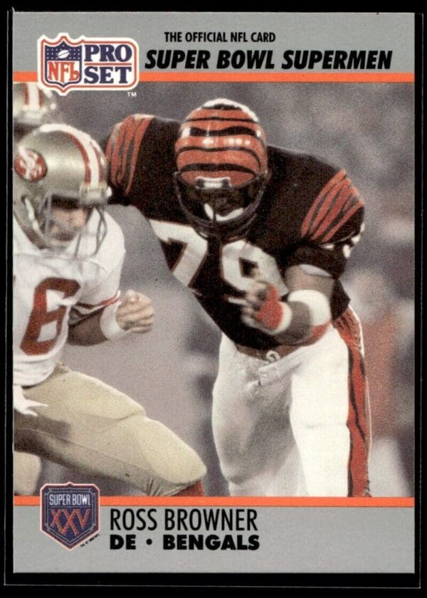 _10 1990 Pro Set Super Bowl 160 Cincinnati Bengals #74 Ross Browner